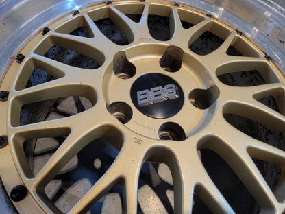 BBS LM 5X114.3 17x8 17x9 +40 LM075 LM074 Staggered Set of 4 Gold