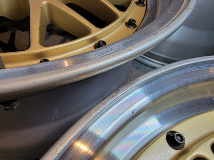 BBS LM 5X114.3 17x8 17x9 +40 LM075 LM074 Staggered Set of 4 Gold