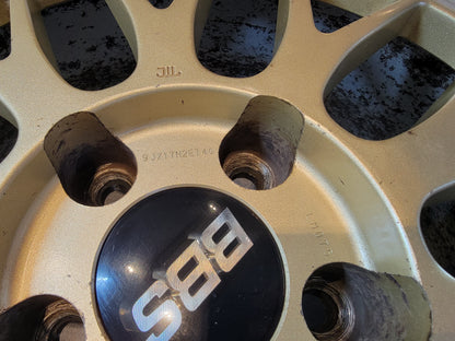 BBS LM 5X114.3 17x8 17x9 +40 LM075 LM074 Staggered Set of 4 Gold