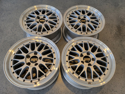 BBS LM 5X114.3 17x8 +40 LM074 Square Set of 4 Silver