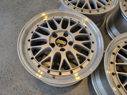 BBS LM 5X114.3 17x8 +40 LM074 Square Set of 4 Silver