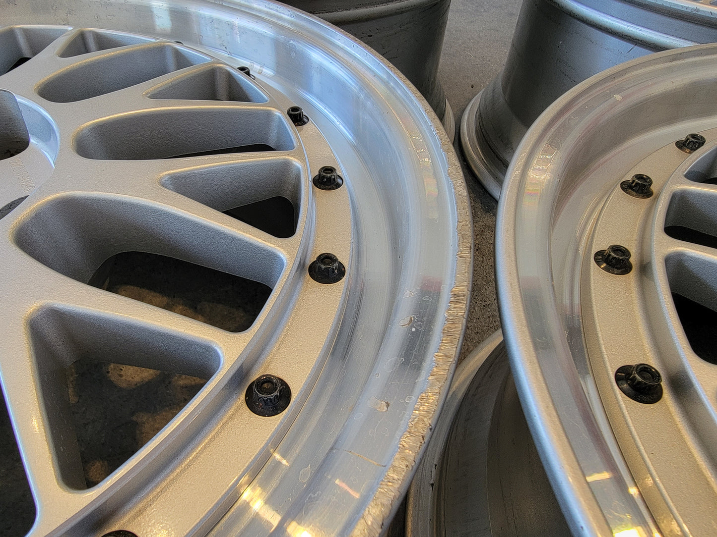 BBS LM 5X114.3 17x8 +40 LM074 Square Set of 4 Silver
