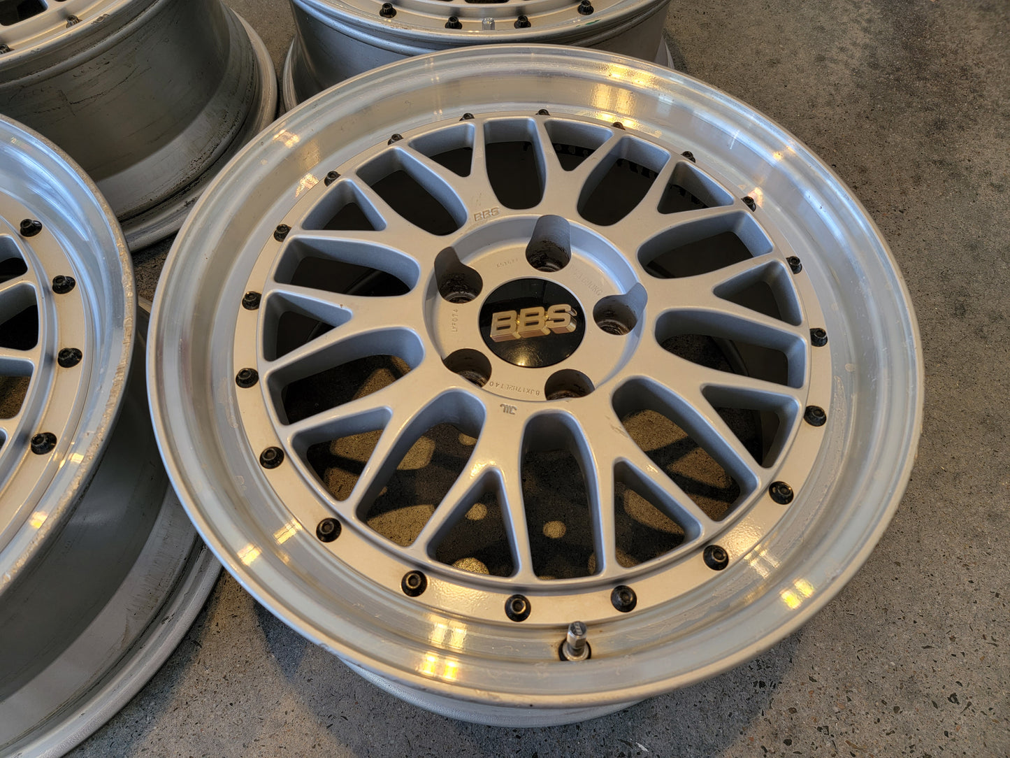 BBS LM 5X114.3 17x8 +40 LM074 Square Set of 4 Silver