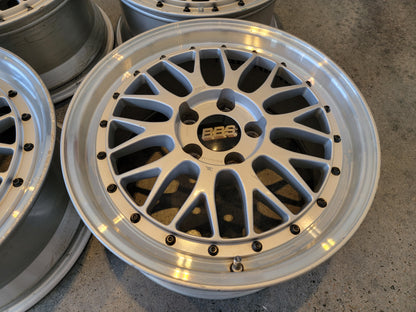 BBS LM 5X114.3 17x8 +40 LM074 Square Set of 4 Silver