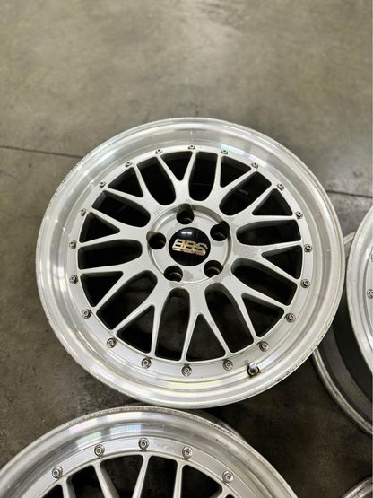 BBS LM 5X114.3 18x8 +35 Square Set of 4 Silver LMP078